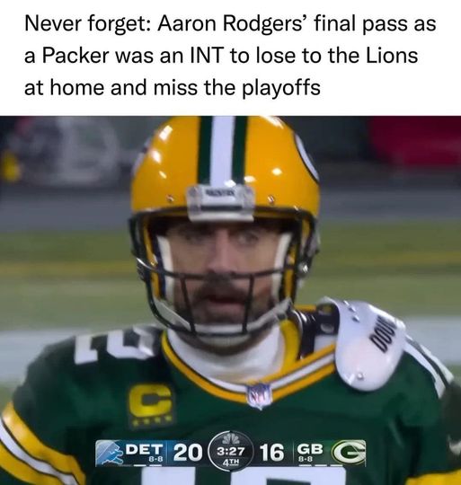 Rough way to leave a team (combined with the roughest way to start a team aka Jets 2023) #Achilles #AaronRodgers #ARodgers #Injury #NFL #Football #NFLFootball #NFLNews #NFLMemes #Sports #XZEmpire #XZSports