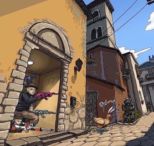 Why the terrorists look French, I’ll never know. The Easter chicken’s in for some trouble.  #CounterStrike #CSGO #CS2 #CounterStrike2 #Gaming #GamingMemes #Gamers #VideoGames #XZEmpire #XZGaming